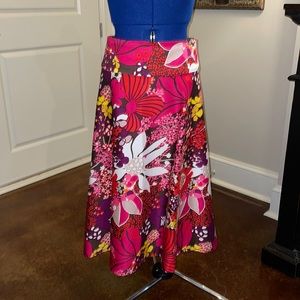 Trina Turk A-line Floral Skirt